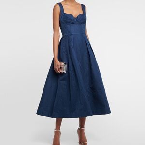 Rebecca Vallance Navy Midi Dress